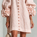 Arabella | Floral-Cuff Mini Dress