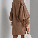 Flora | Zip-Front Balloon Sleeve Mini Dress