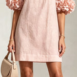 Penelope | Floral-Cuff Puff-Sleeve Mini Dress