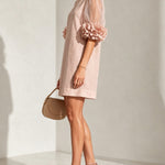 Penelope | Floral-Cuff Puff-Sleeve Mini Dress