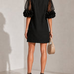 Sophie | Floral-Cuff Puff-Sleeve Mini Dress
