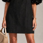 Sophie | Floral-Cuff Puff-Sleeve Mini Dress