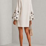 Adelaide | Embroidered Puff-Sleeve Mini Dress