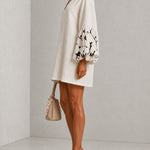 Adelaide | Embroidered Puff-Sleeve Mini Dress