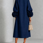 Winifred | Floral-Cuff Midi Dress