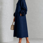 Winifred | Floral-Cuff Midi Dress