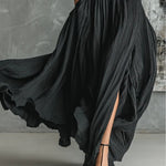 Prudence | Pleated Skirt and Black Turtleneck T-shirt Set