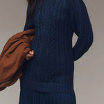 Ivory Cable-Knit Sweater Mini Dress