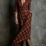 Valentine | Plaid Collar Shirt Maxi Dress