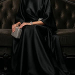 Black Luxe Satin Maxi Dress