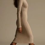 Jimena | Chic Beige Striped Midi