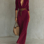 Jane | Chic Suede Maxi Dress