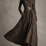 Gutti | Checked long shirt dress