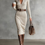 Tania | Chic Fitted Midi Dress