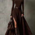 Violeta | Suede Maxi Dress