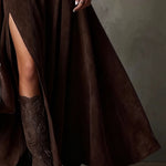 Violeta | Suede Maxi Dress