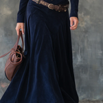 Diana | Long button-down suede dress