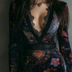 Samanta | Sofia Floral Velvet Mini Dress