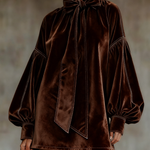 Rubí | Valentina – Mini Velvet Dress with Bow