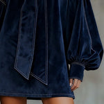 Rubí | Valentina – Mini Velvet Dress with Bow