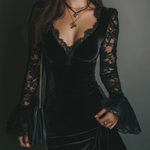 Vanie – Velvet and Lace Mini Dress