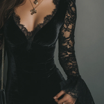 Vanie – Velvet and Lace Mini Dress