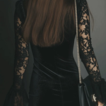 Vanie – Velvet and Lace Mini Dress