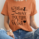 Letter Printed Round Neck Straight Fit Casual T-Shirt