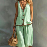 Casual French Style Contrast Color Matching Set