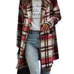 Nadorine Women Plaid Jacket Mid Length Coat