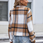 Nadorine Flannels for Women Cropped Shacket Jacket