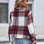 Nadorine Flannels for Women Cropped Shacket Jacket
