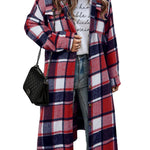 Nadorine Plaid Shacket Jacket Long Button Down Shirts