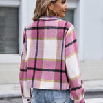 Nadorine Flannels for Women Cropped Shacket Jacket