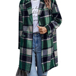 Nadorine Women Plaid Jacket Mid Length Coat