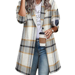 Nadorine Women Plaid Jacket Mid Length Coat