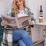 Nadorine Women Plaid Jacket Mid Length Coat