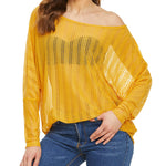 Long Sleeve Mesh Sheer Shirt - Nadorine (Us Only)
