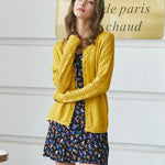 Nadorine Women's Button Down Crochet Sweater Cardigan