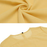 Womens Casual Scoop Neck Loose Top 3/4 Sleeve Chiffon Blouse Shirt Tops - Nadorine (Us Only)