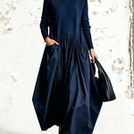 Odette | Oversized Mock Neck Maxi Dress