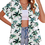 Nadorine Casual Short Sleeve Floral Print Blouse