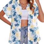 Nadorine Casual Short Sleeve Floral Print Blouse