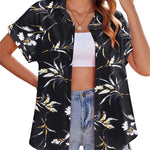 Nadorine Casual Short Sleeve Floral Print Blouse