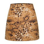 High-waist zipper autumn and winter A-line solid color skirt