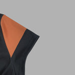 A-Line High Waisted Colorful Contrast Color Hollow V-Neck Maxi Dresses