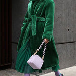 Women Warm Thick Coat With Belt Fax Fur  Long Coat