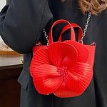Flower Shape Pleated Split-Joint Bags Crossbody Bags Handbags Tote Bags