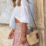 Nadorine Women's Boho Maxi Skirt Casual A Line Long Skirt
