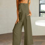 Nadorine 2 Piece Outfits Square Neck Tank Crop Top Wide Leg Pants Matching Lounge Set Tracksuit